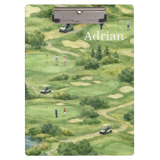Persoonlijke golfbaan klembord (Voorkant)