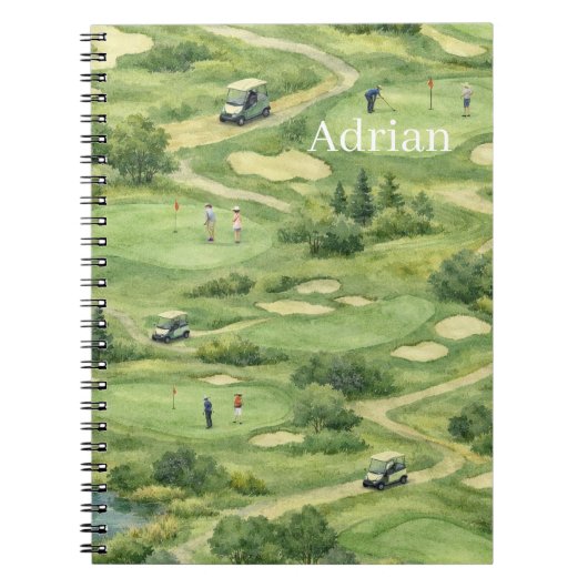 Persoonlijke golfbaan notitieboek (Voorkant)