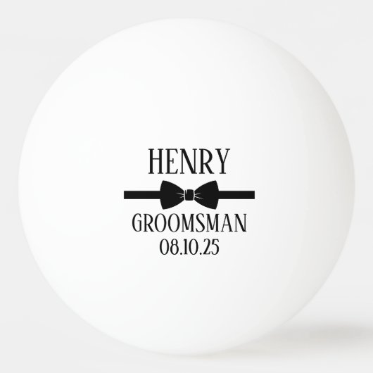 Persoonlijke golfbal: bruidsjonker cadeau, bruilof pingpongbal (Voorkant)