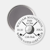 Persoonlijke Golfbal En -clubs Hole In One Magneet (Voorkant / Achterkant)