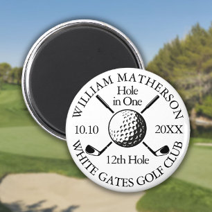 Persoonlijke Golfbal En -clubs Met 'Hole In One' Magneet