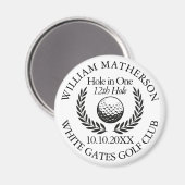 Persoonlijke Golfbal en Krans 'Hole in One' Magneet (Voorkant / Achterkant)