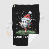 Persoonlijke Golfbal Kerstboom Kerstman Hoed Golfhanddoek (Insitu)