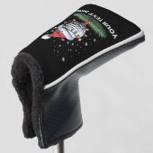 Persoonlijke Golfbal Kerstboom Kerstman Hoed  Golfheadcover (3/4 voorkant)