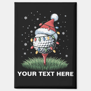 Persoonlijke Golfbal Kerstboom Kerstman Hoed Magneet
