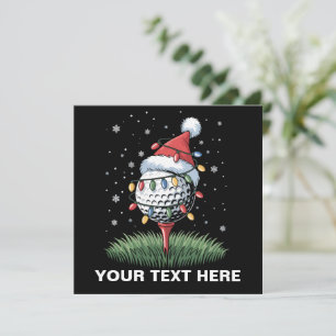 Persoonlijke Golfbal Kerstboom Kerstmannenhoed Kaart
