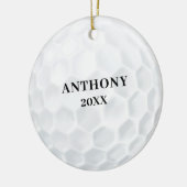 Persoonlijke golfbal Kerstmis Keramisch Ornament (Links)