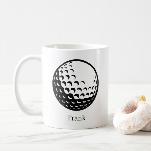 Persoonlijke Golfbal Koffiemok (Met donut)