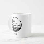 Persoonlijke Golfbal Koffiemok (Voorkant links)