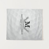 Persoonlijke Golfbal Patroon Naam Initialen Leefti Wandkleed (Voorkant (horizontaal))