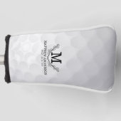 Persoonlijke Golfbal Patroon Naam Monogram Leeftij Golfheadcover (Voorkant)