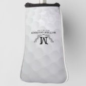 Persoonlijke Golfbal Patroon Naam Monogram Leeftij Golfheadcover (Draai 90)