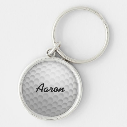 Persoonlijke Golfbal Sleutelhanger Cadeau (Voorkant)