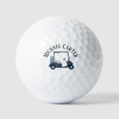 Persoonlijke Golfballen met Marine Golfkarretje (Voorkant)