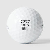 Persoonlijke golfbalset met spectacles-logo golfballen (Voorkant)