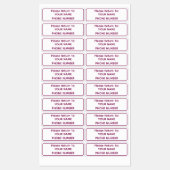 Persoonlijke Golfclub-ID Naamlabels Labels (Vel)