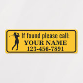 Persoonlijke Golfclub Labels (Design 1)