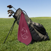 Persoonlijke Golfclub Naam Bourgondie Rood Golfhanddoek (Groen)