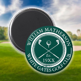 Persoonlijke Golfclub Naam Groen Magneet