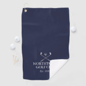 Persoonlijke Golfclub Naam Navy Blauw Golfhanddoek (Insitu)