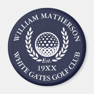 Persoonlijke Golfclub Naam Navy Blauwe Magneet