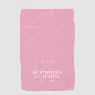 Persoonlijke Golfclub Naam Roze Golfhanddoek