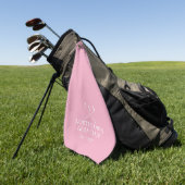 Persoonlijke Golfclub Naam Roze Golfhanddoek (Groen)