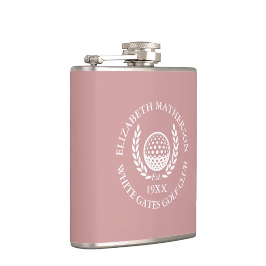 Persoonlijke Golfclub Naam Stof Roze Roze Heupfles (Rechts)