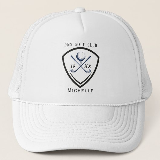 Persoonlijke Golfclubnaam Klassieke Truckerhoed Trucker Pet (Voorkant)