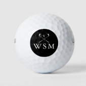 Persoonlijke Golfclubs Met Monogram Golfballen (Voorkant)