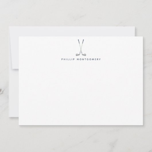 Persoonlijke Golfclubs Notitiekaartje (Voorkant)