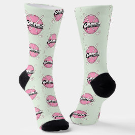 Persoonlijke Golfclubs Roze/Groene Monogram Sokken