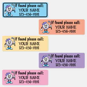 Persoonlijke golfclubs voor schattige kinderen labels