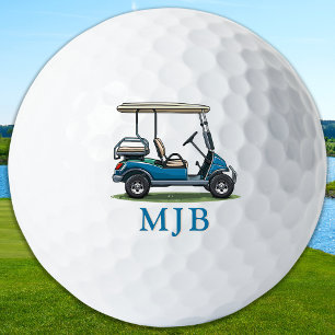 Persoonlijke golfer 3 initialen monogram op wagen golfballen