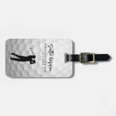Persoonlijke golfer naam golfbal bagagelabel (Voorkant horizontaal)