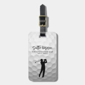Persoonlijke golfer naam golfbal bagagelabel (Voorkant verticaal)