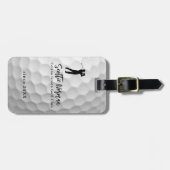 Persoonlijke golfer naam kuiltjes bagagelabel (Voorkant horizontaal)