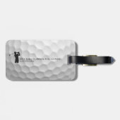 Persoonlijke golfer naam kuiltjes bagagelabel (Achterkant horizontaal)
