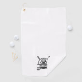 Persoonlijke golfer naam monogram wit golfhanddoek (Insitu)