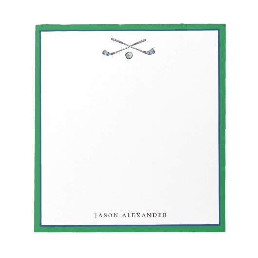 Persoonlijke Golfer Notitieblok (Voorkant)