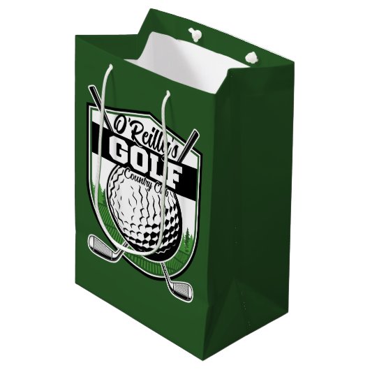 Persoonlijke Golfer Speler Pro Golf Country Club  Medium Cadeauzakje (Voorkant Gekanteld)