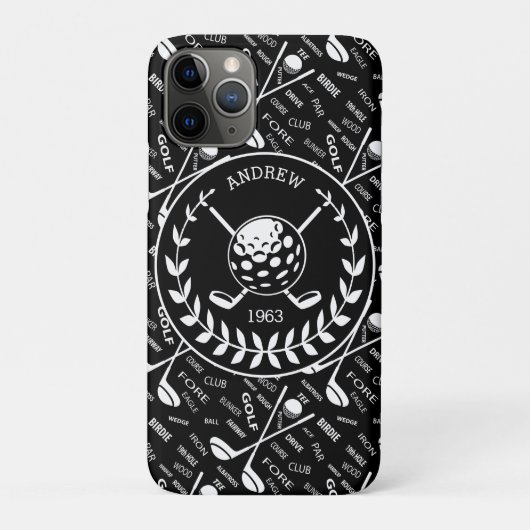 Persoonlijke golfer stijlvol golf logo Case-Mate iPhone case (Achterkant)