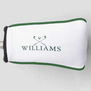Persoonlijke golferclubs met naam in smaragdgroen golfheadcover