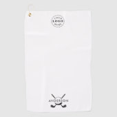 Persoonlijke Golfhanddoek Stijlvolle Naam Logo Ont (Voorkant)