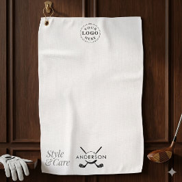Persoonlijke Golfhanddoek Stijlvolle Naam Logo Ont