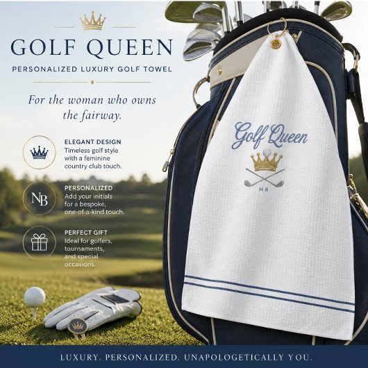 Persoonlijke Golfhanddoek voor Dames | Golfkoningi