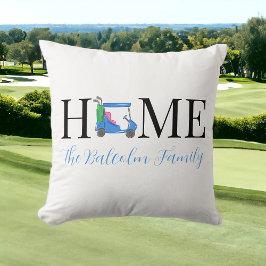 Persoonlijke Golfkar HOME / Golf Familienaam Kussen
