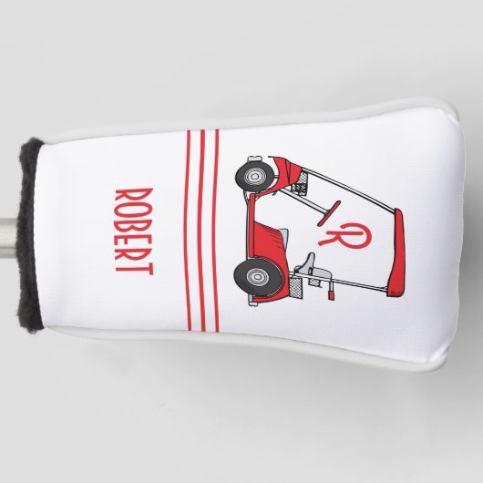 Persoonlijke Golfkar Monogram Naam Hoofddeksel Golfheadcover (Voorkant)