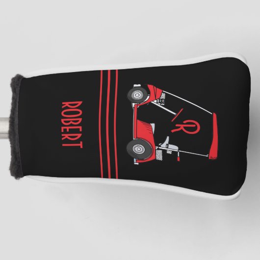 Persoonlijke Golfkar Monogram Naam Hoofddeksel Golfheadcover (Voorkant)