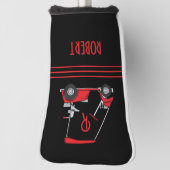 Persoonlijke Golfkar Monogram Naam Hoofddeksel Golfheadcover (Draai 90)